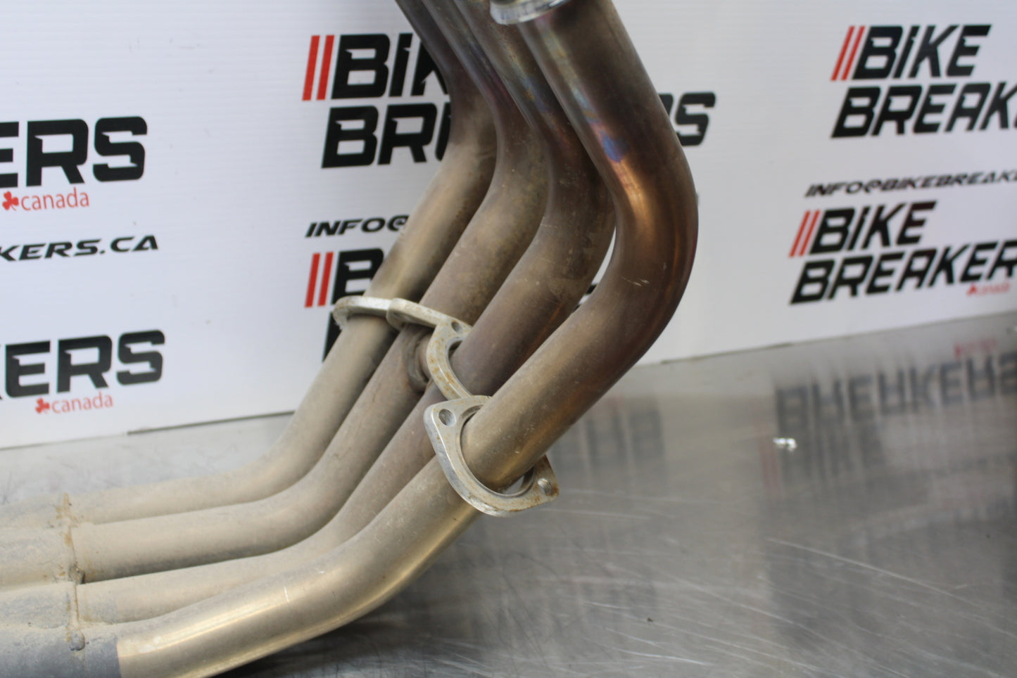 09-15 YAMAHA FZ6R FULL EXHAUST SYSTEM HEADERS PIPE MUFFLER BB161
