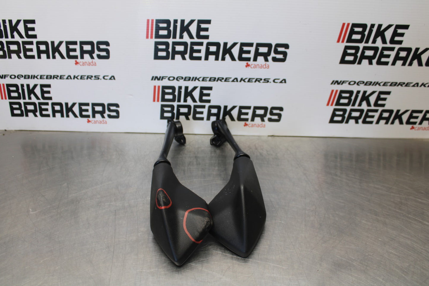 18-23 KAWASAKI NINJA 400 EX400 ABS REAR VIEW MIRROR SET PAIR MIRRORS BB192