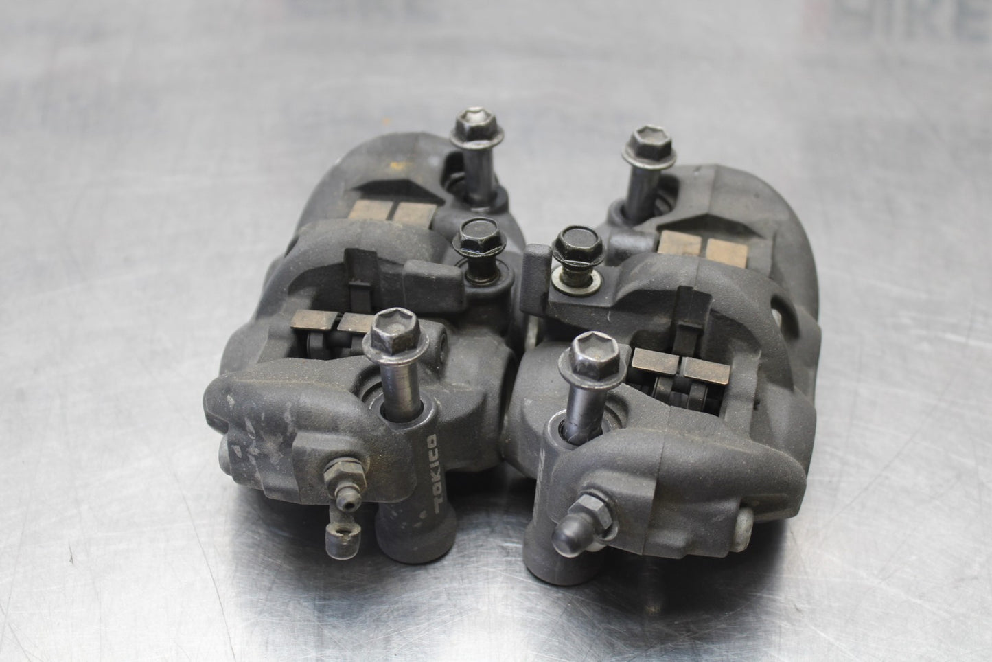 08 KAWASAKI NINJA ZX10R RIGHT LEFT FRONT BRAKE CALIPER SET PAIR CALIPERS BB201