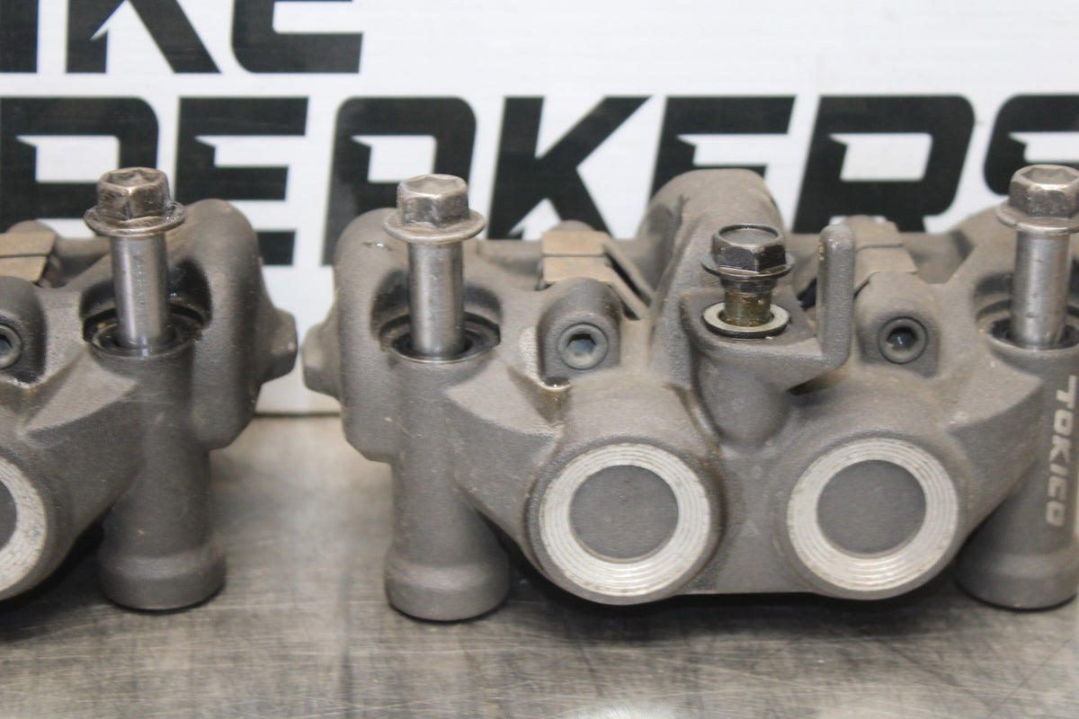 08 KAWASAKI NINJA ZX10R RIGHT LEFT FRONT BRAKE CALIPER SET PAIR CALIPERS BB201