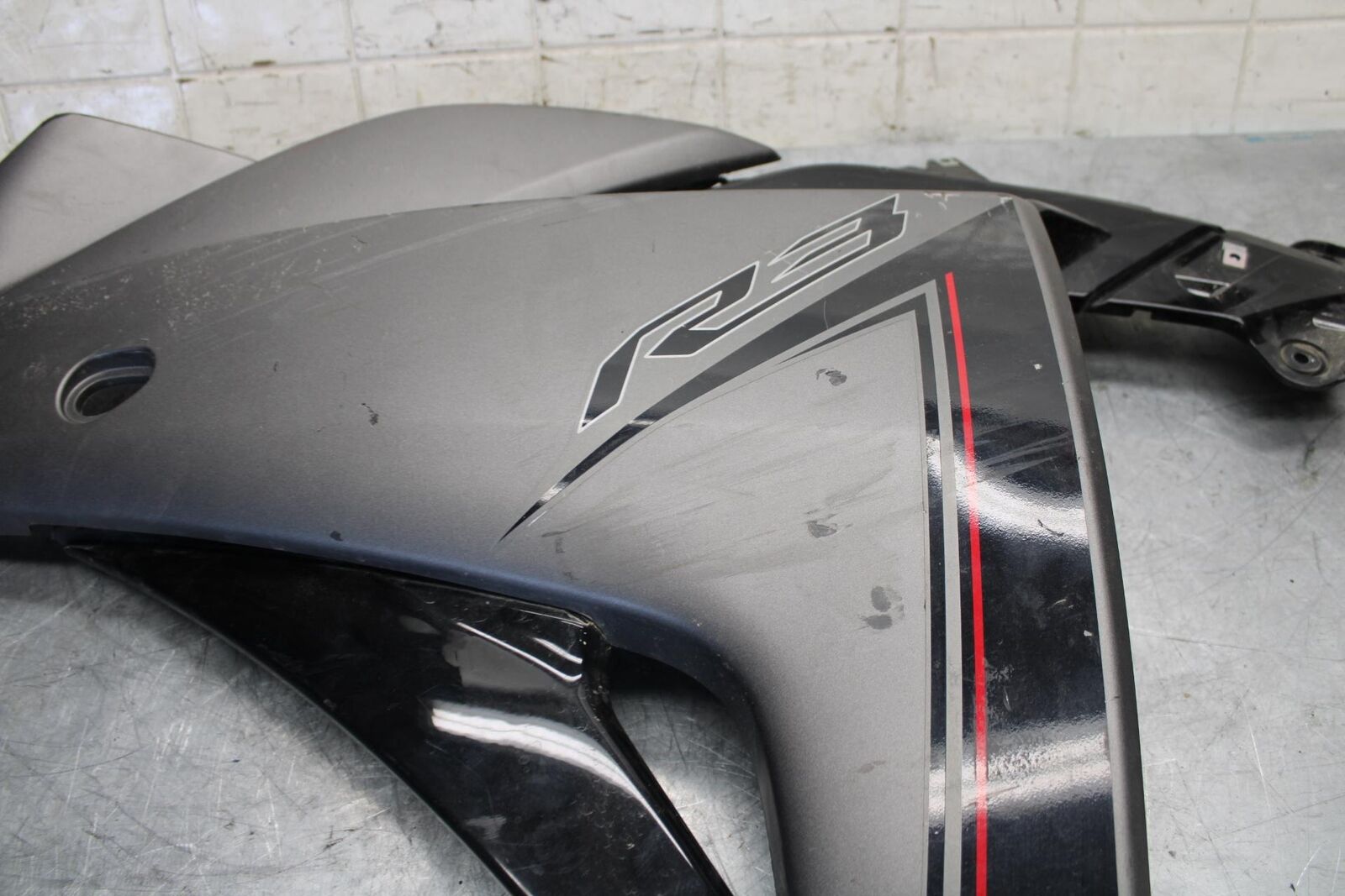 2015 Yamaha YZF R3 LEFT LOWER MID UPPER SIDE FAIRING COWL 1WD-XF83L-30-P1 BB526
