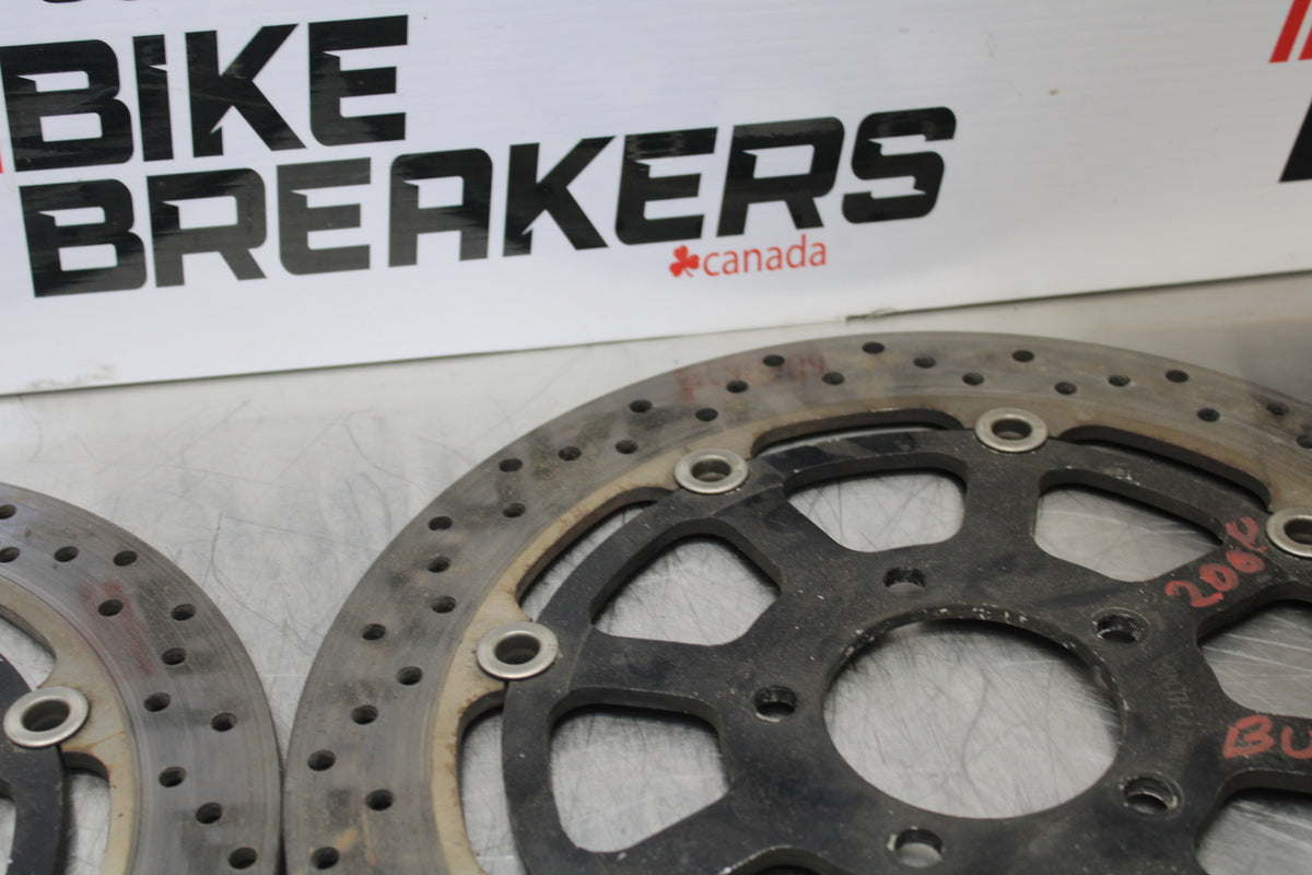 99-07 SUZUKI HAYABUSA GSX1300R FRONT LEFT RIGHT BRAKE ROTORS DISCS BB281