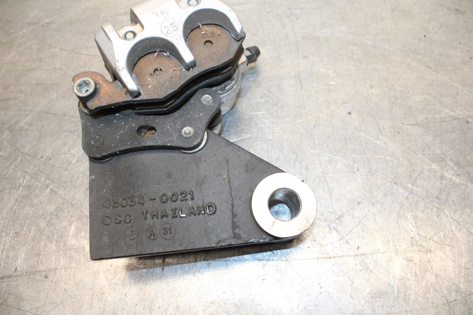 08-12 KAWASAKI NINJA 250R EX250J REAR BACK BRAKE CALIPER W MOUNT BRACKET BB612