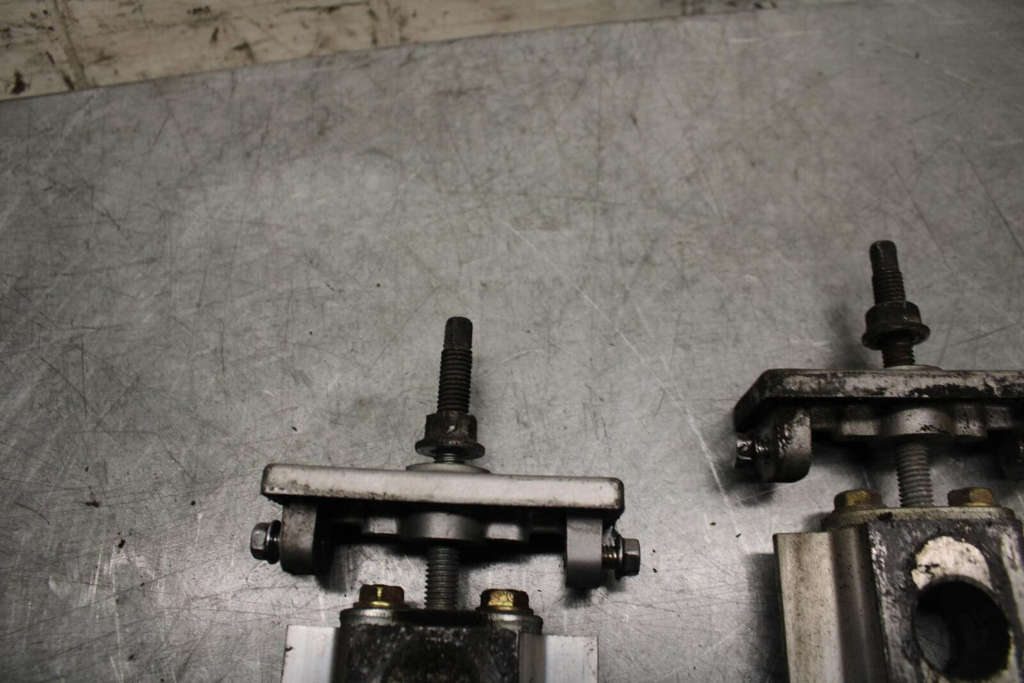 2001 Kawasaki Ninja ZX600E SWINGARM CHAIN TENSIONER ADJUSTMENT BRACKETS  BB547