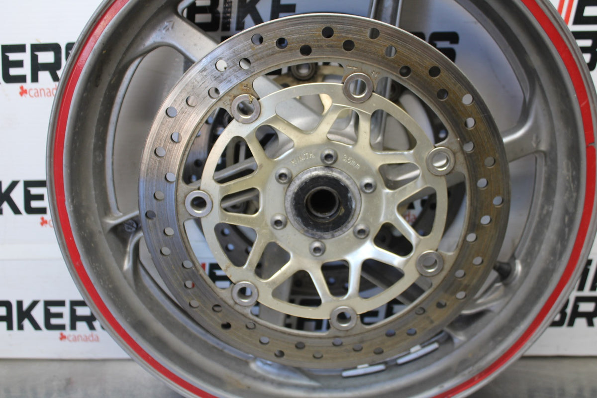 06-07 HONDA INTERCEPTOR 800 VFR800 FRONT WHEEL FRONT TIM & ROTORS BB917