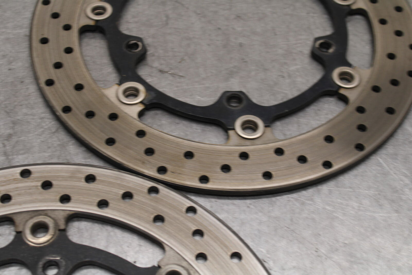 08-09 YAMAHA YZF R6S FRONT LEFT RIGHT BRAKE ROTORS DISCS 5SL-2581T-00-00  BB690