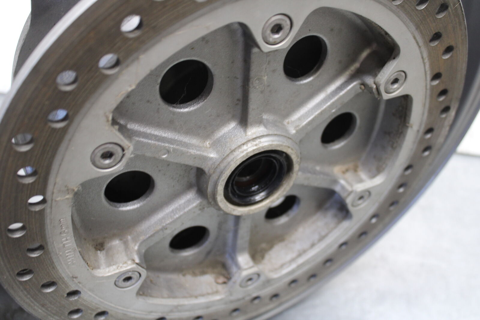 04-12 HONDA ST1300A REAR WHEEL AND ROTOR BACK BRAKE DISC (ITEM B) BB669