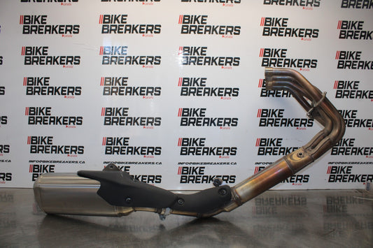 24-25 KAWASAKI NINJA ZX4R FULL EXHAUST SYSTEM HEADERS PIPE MUFFLER BB610