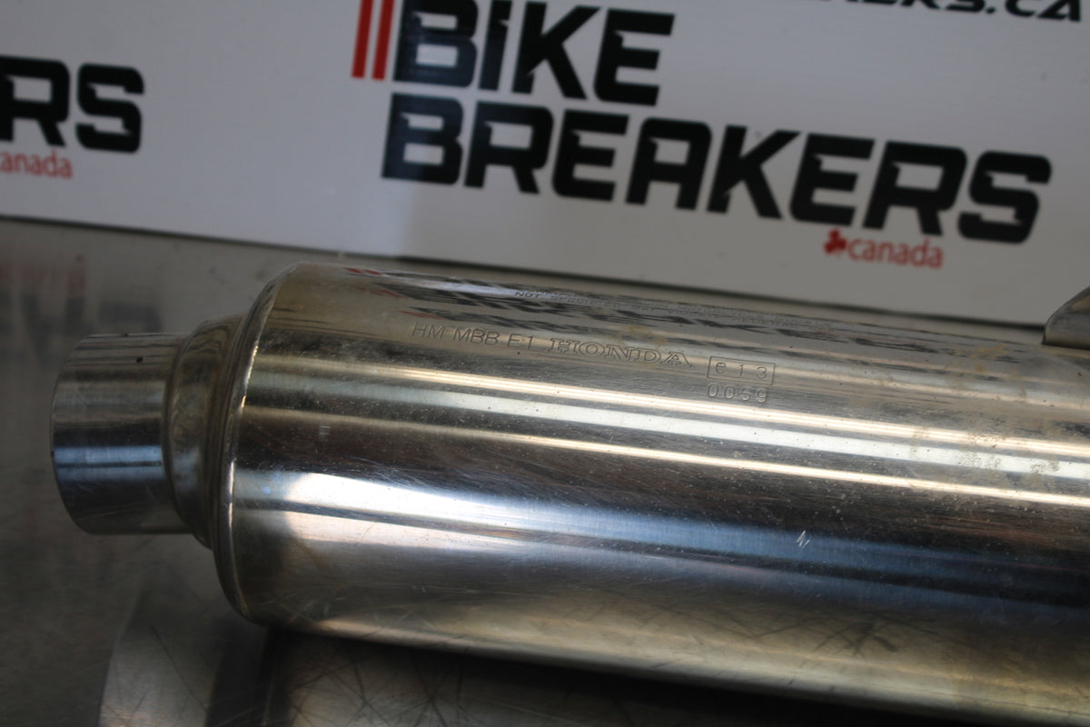 98-05 HONDA SUPER HAWK 1000 VTR1000F RIGHT EXHAUST MUFFLER SLIP ON CAN  BB152