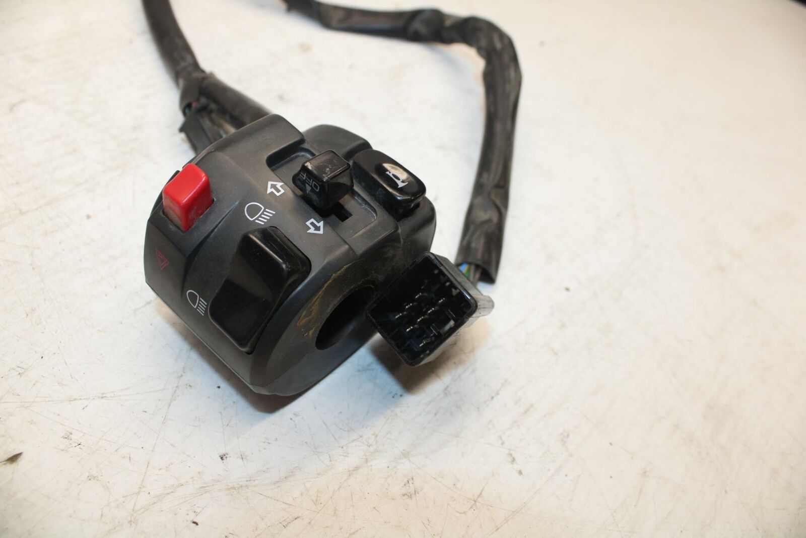 06-07 KAWASAKI NINJA 650R EX650A LEFT CLIP ON HANDLE HORN SIGNALS SWITCH BB271