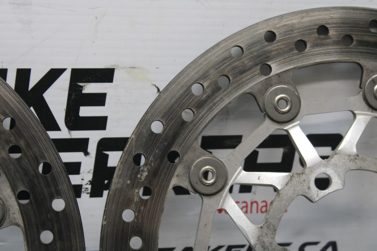 09-11 TRIUMPH DAYTONA 675 FRONT LEFT RIGHT BRAKE ROTORS DISCS BB854