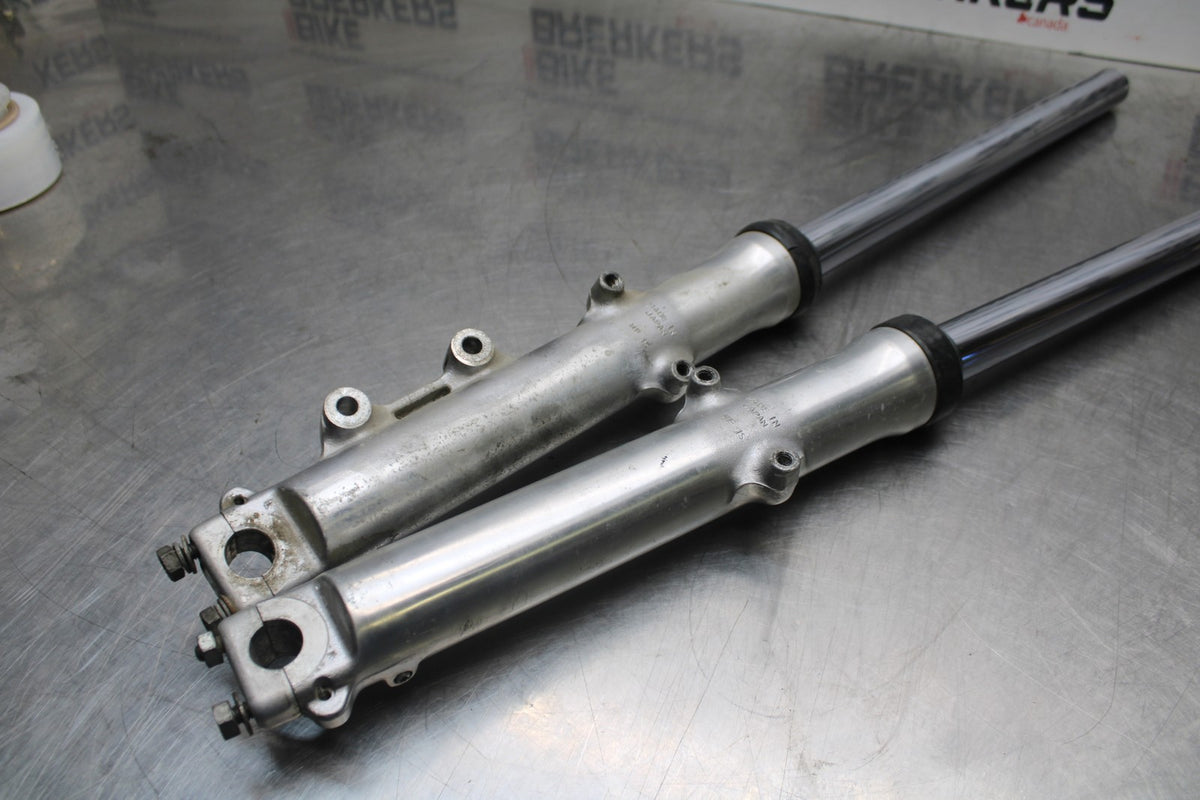 77 SUZUKI GS750 FRONT FORKS SHOCK SUSPENSION SET PAIR  BB779