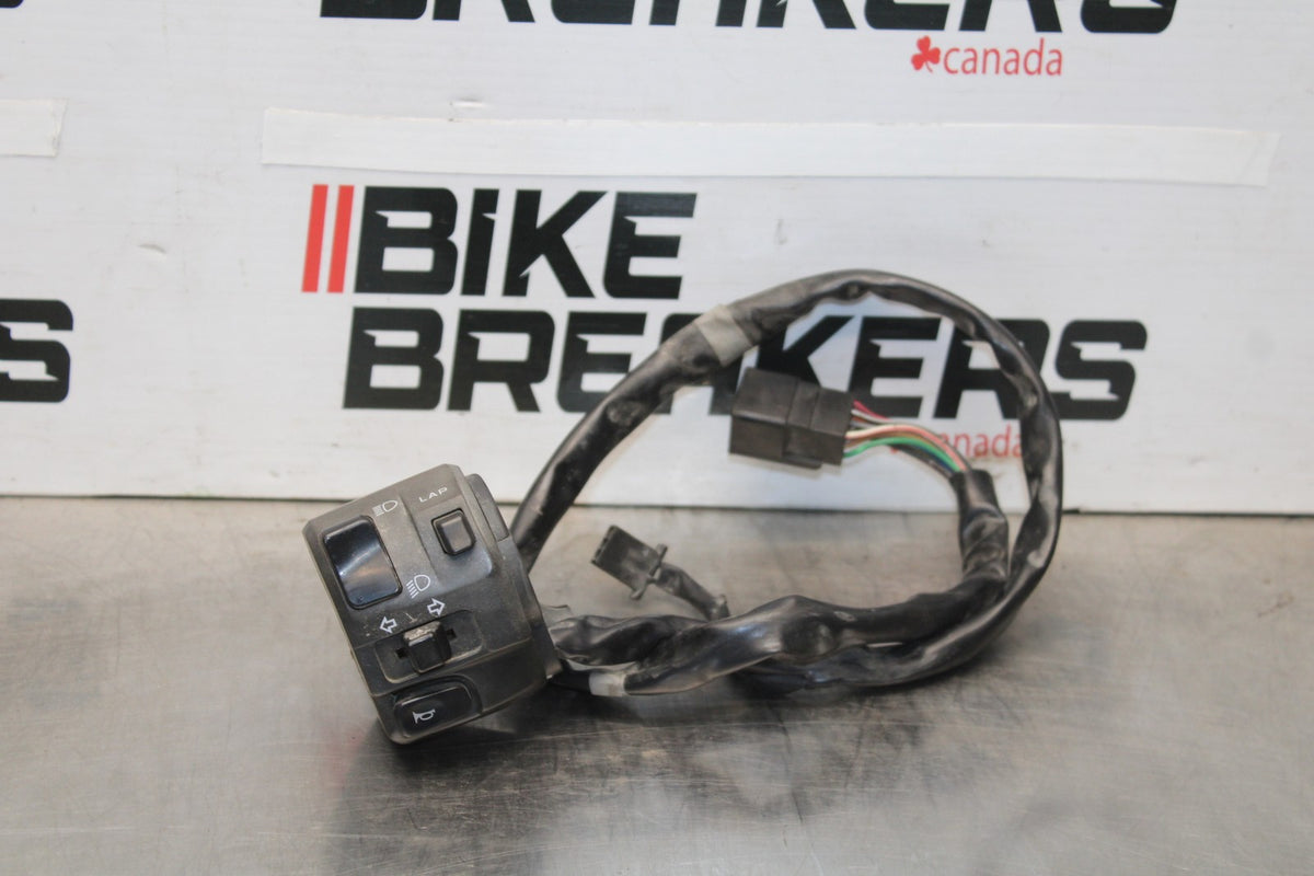 05-06 KAWASAKI NINJA ZX6R LEFT CLIP ON HANDLE HORN SIGNALS SWITCH SWITCHES BB877