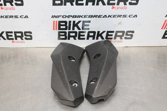 14-17 YAMAHA FZ07 ENGINE RADIATOR COOLER SIDE COVER GUARDS BB843