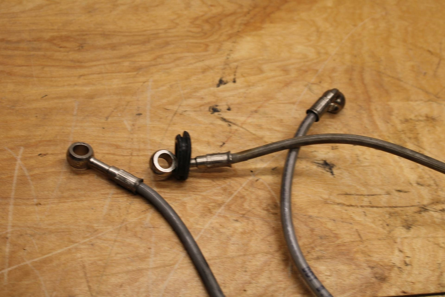 08-14 DUCATI MONSTER 696 BRAIDED FRONT BRAKE CALIPER HOSES LINES BB324
