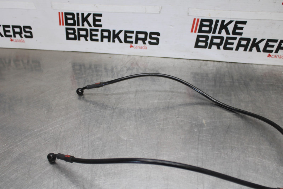 08-16 YAMAHA YZF R6 CORE BRAIDED FRONT BRAKE CALIPER HOSES LINES BB929