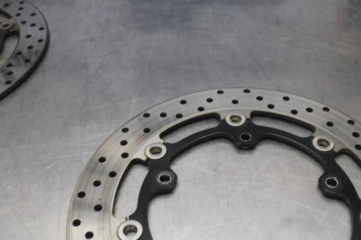 03-04 YAMAHA YZF R6S FRONT LEFT RIGHT BRAKE ROTORS DISCS BB890