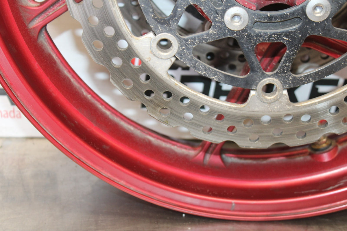 07-08 KAWASAKI NINJA ZX6R FRONT WHEEL FRONT RIM & ROTORS BB937