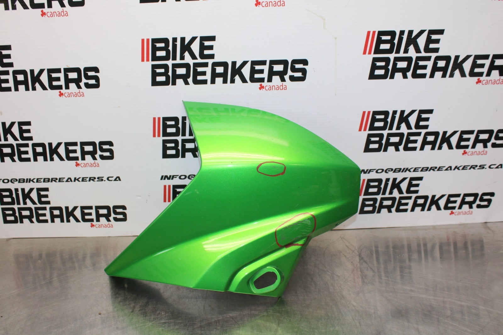 08-18 KAWASAKI KLR650 RIGHT FRONT UPPER NOSE FAIRING COWL SHROUD BB183