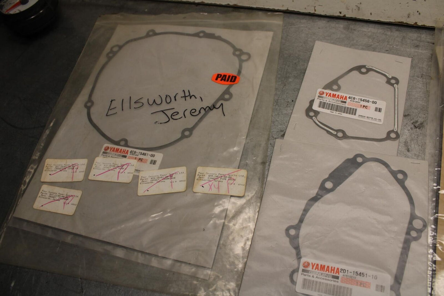 06 YAMAHA YZF R6 MISCELLANEOUS OEM GASKETS BB630