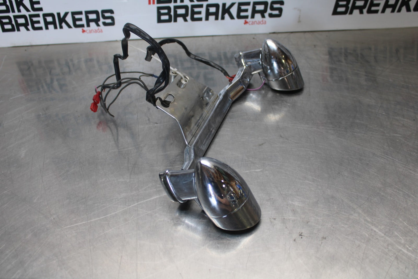 03-08 KAWASAKI VULCAN 1600 FRONT HEAD LIGHT HEADLIGHT SET PAIR BB196
