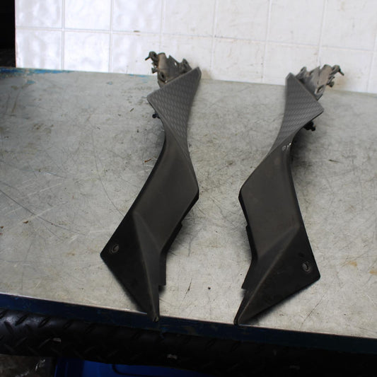 13-17 KAWASAKI NINJA 300 RIGHT LEFT GAS FUEL TANK PANELS COVERS TRIM SET BB429 