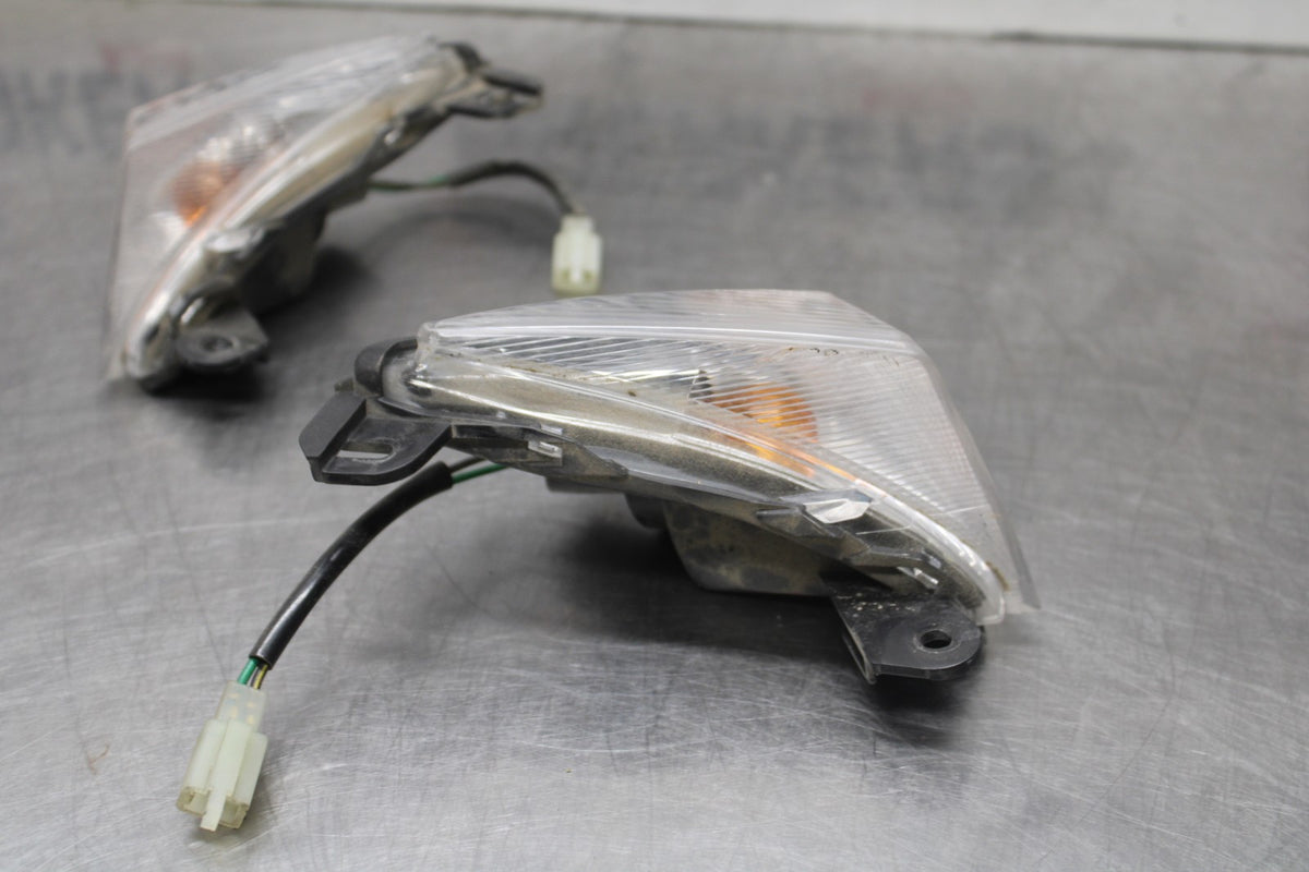 07-08 KAWASAKI NINJA ZX6R FRONT LEFT RIGHT TURN SIGNALS LIGHT INDICATORS BB937