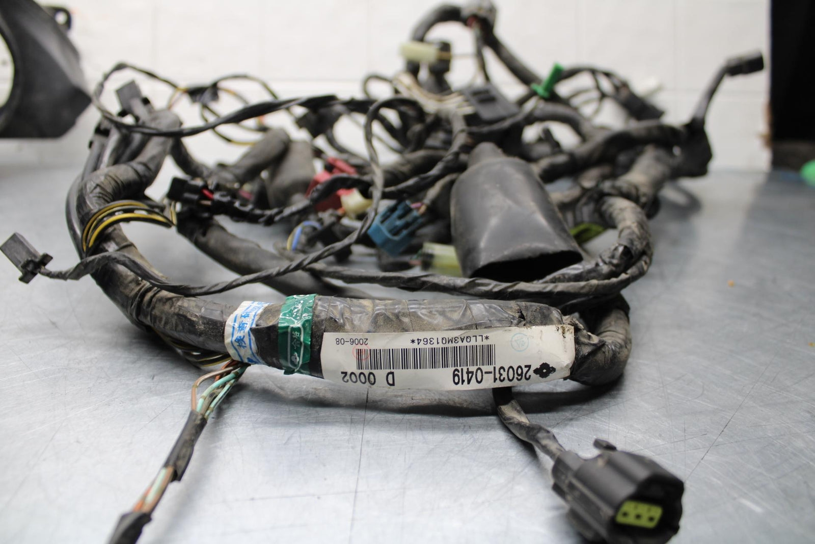 06-07 KAWASAKI NINJA 650R MAIN ENGINE WIRING HARNESS MOTOR WIRE LOOM BB446