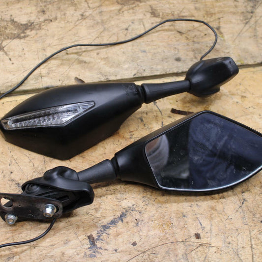 91-93 YAMAHA FZR1000 AFTERMARKET REAR VIEW MIRROR SET PAIR MIRRORS BB339