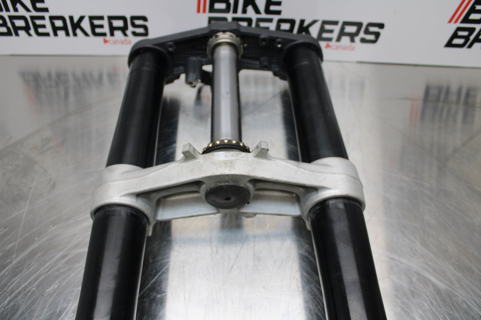 13-18 KAWASAKI NINJA ZX6R COMPLETE FRONT END FORKS SUSPENSION TRIPLE TREE BB143