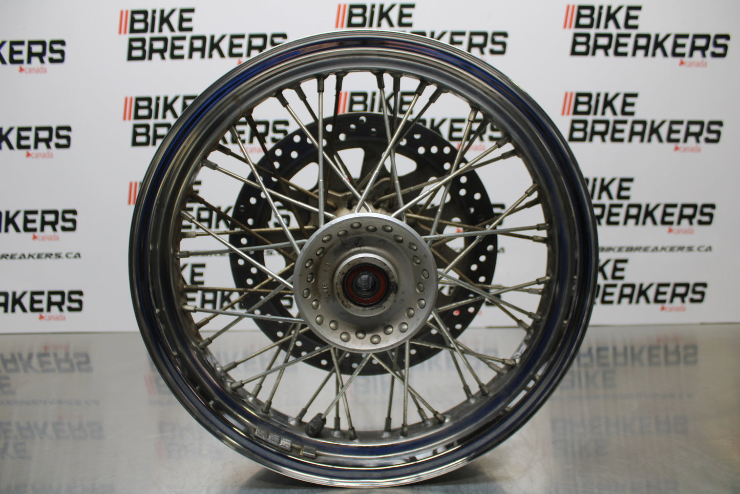 04 SUZUKI INTRUDER 800 FRONT WHEEL FRONT RIM & ROTOR BB758