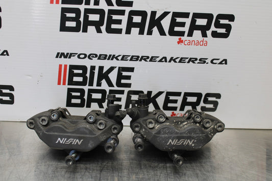 01-06 HONDA CBR600F4I RIGHT LEFT FRONT BRAKE CALIPER SET PAIR CALIPERS BB185