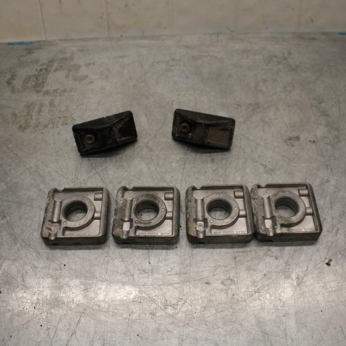10-12 CAN AM SPYDER RT SWINGARM CHAIN TENSIONER ADJUSTMENT BRACKETS  BB415