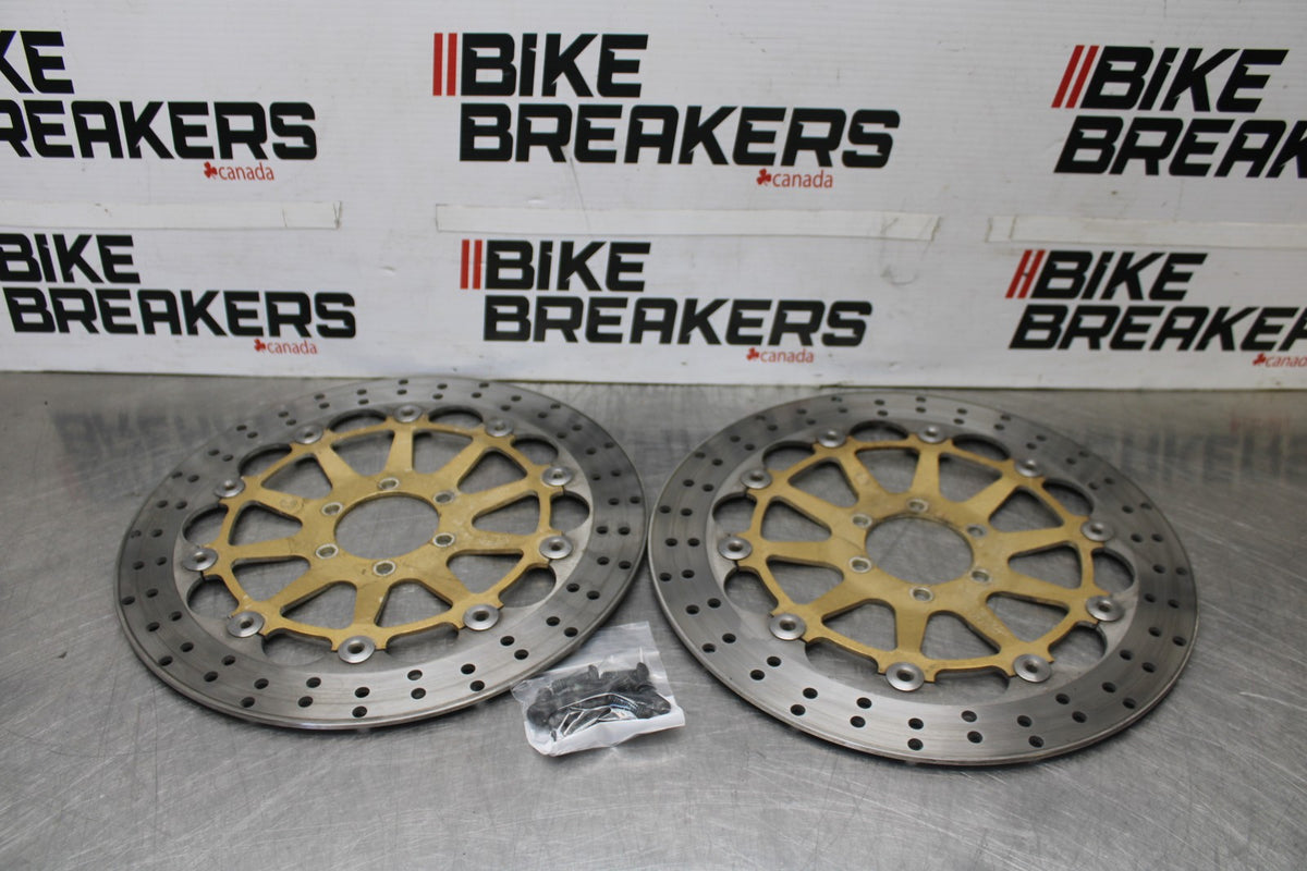 05 DUCATI SUPERSPORT 800 FRONT LEFT RIGHT BRAKE ROTORS DISCS BB913