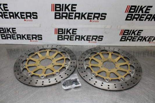 05 DUCATI SUPERSPORT 800 FRONT LEFT RIGHT BRAKE ROTORS DISCS BB913