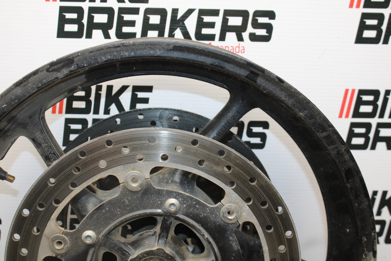 09-15 YAMAHA FZ6R FRONT WHEEL FRONT RIM & ROTORS BB161