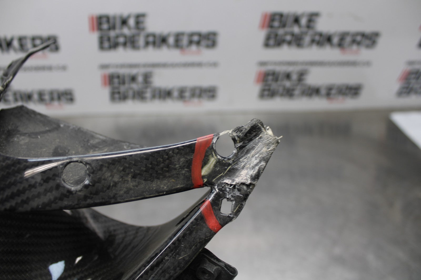 08 KAWASAKI NINJA ZX10R CB - CARBON FIBER FRONT CENTER COWL FAIRING BB201