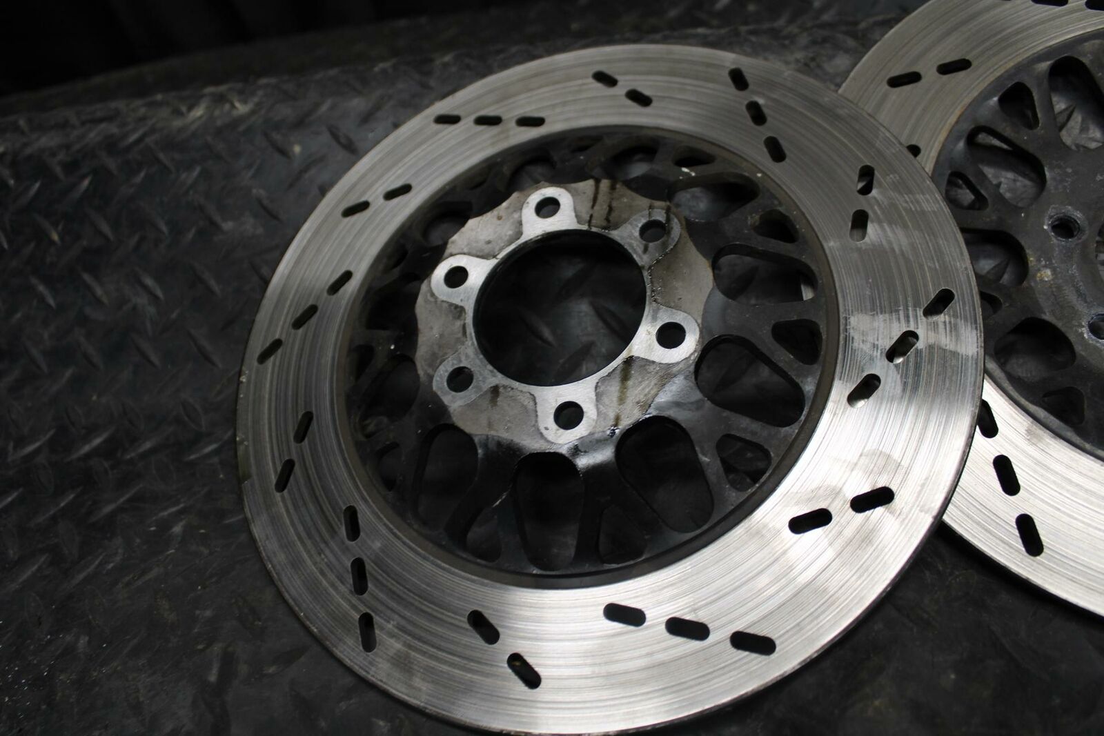 86 SUZUKI GS750ES FRONT LEFT RIGHT BRAKE ROTORS DISCS BB233