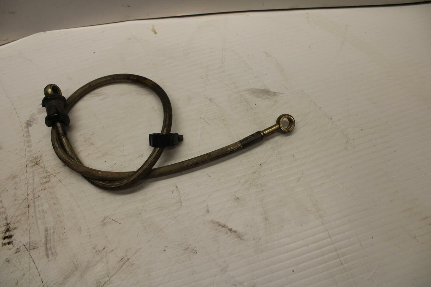 08 SUZUKI GSXR1000 BRAIDED REAR BACK BRAKE HOSE FLUID LINE BB263