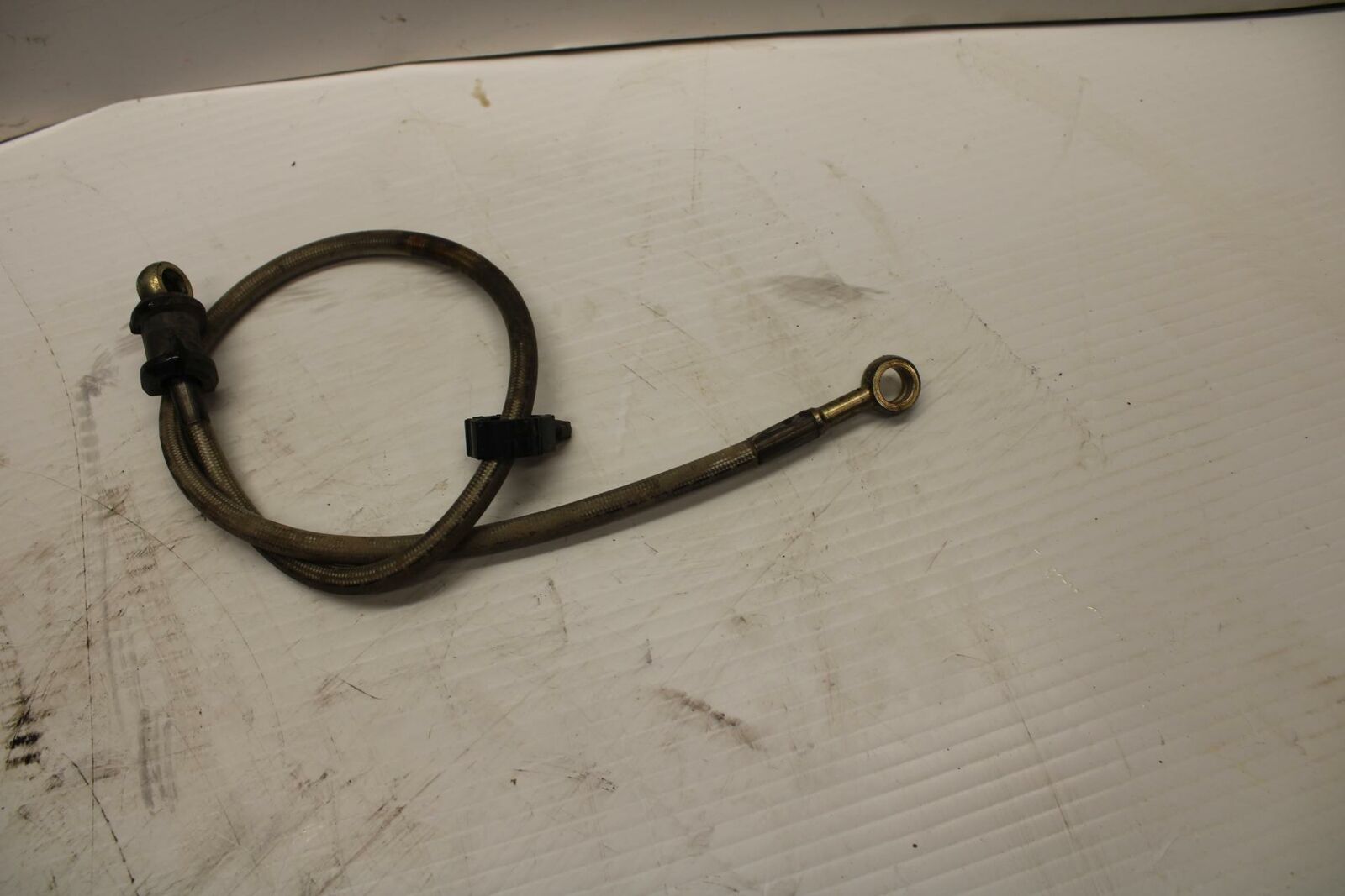 08 SUZUKI GSXR1000 BRAIDED REAR BACK BRAKE HOSE FLUID LINE BB263