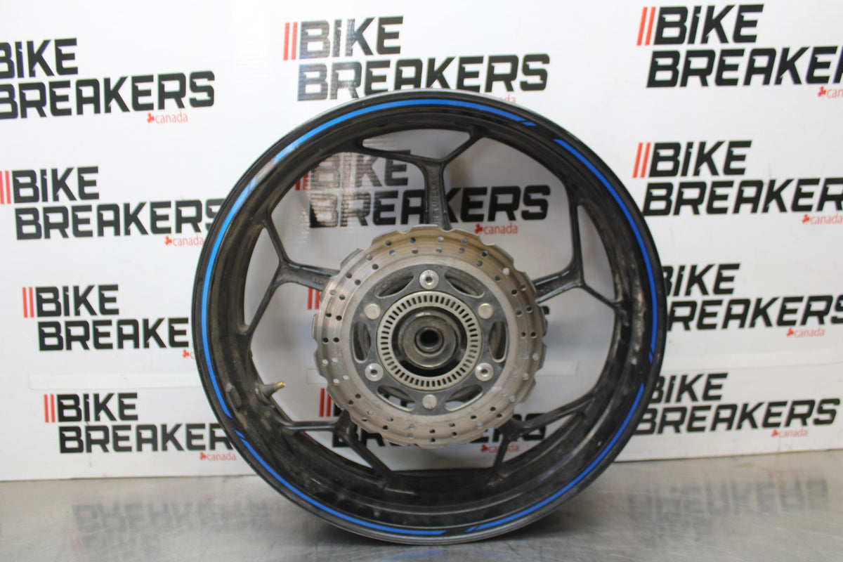 13-17 KAWASAKI NINJA 300 EX300 ABS REAR WHEEL BACK RIM & ROTOR BB00