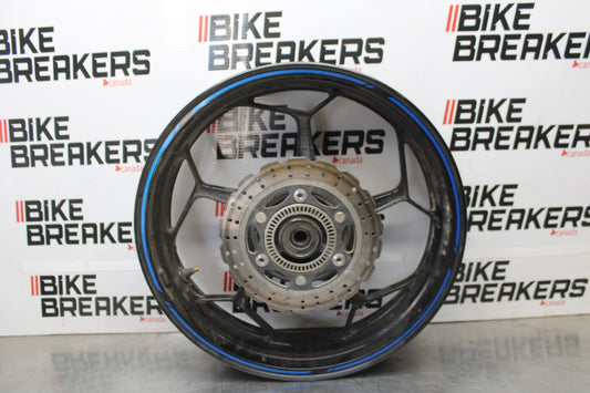 13-17 KAWASAKI NINJA 300 EX300 ABS REAR WHEEL BACK RIM & ROTOR BB00