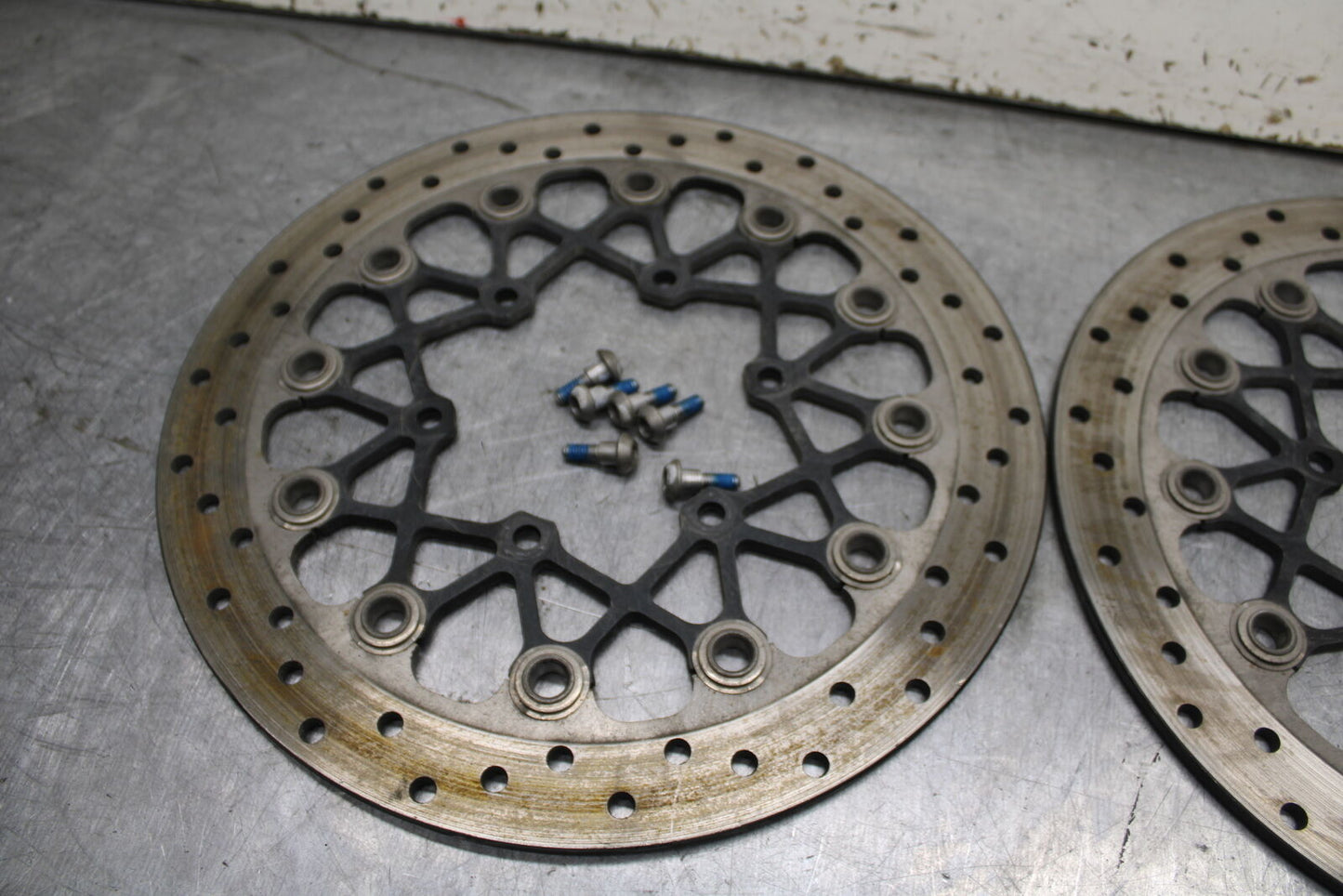 11-24 SUZUKI GSXR750 FRONT LEFT RIGHT BRAKE ROTORS DISCS 59210-37H01 BB714