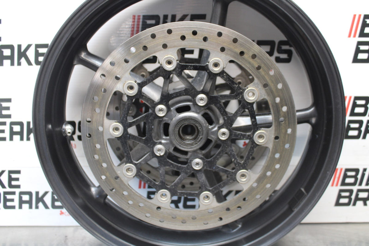 12 TRIUMPH STREET TRIPLE R FRONT WHEEL FRONT RIM & ROTORS BB914