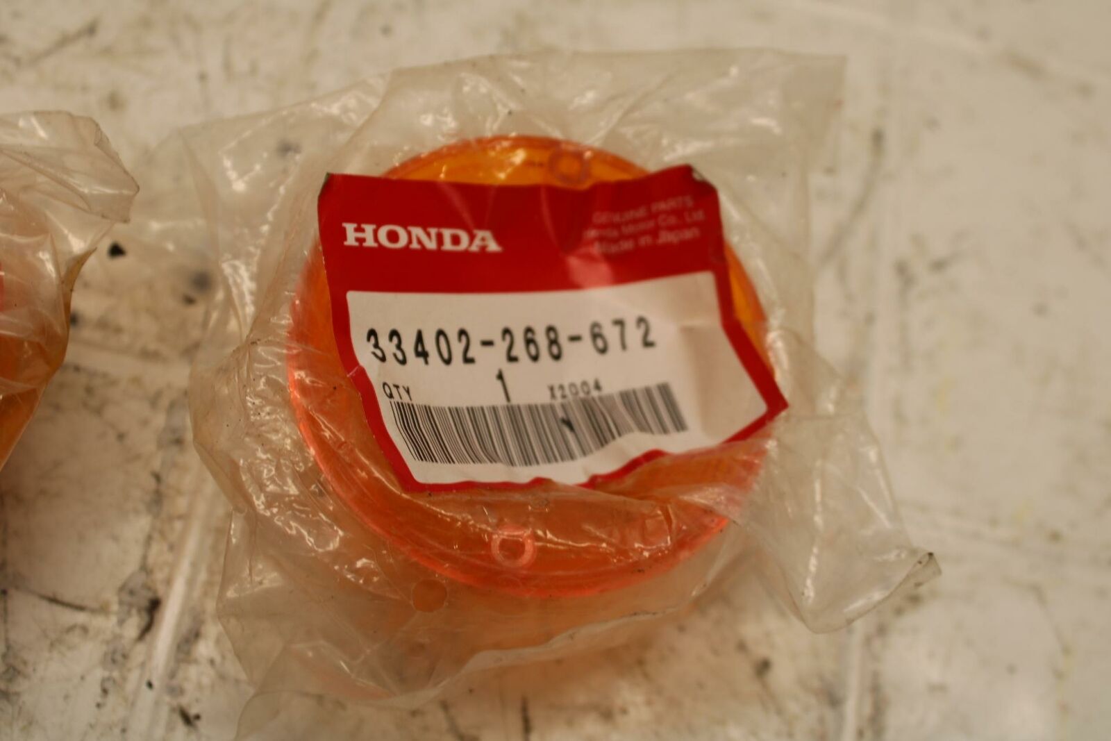 72 HONDA CB500 K1 FRONT LEFT RIGHT TURN SIGNALS LIGHT INDICATORS LENS BB24
