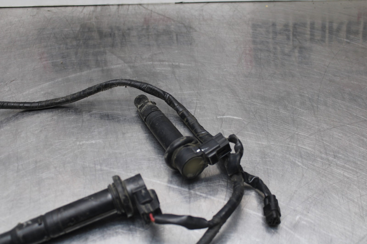 08-16 YAMAHA YZF R6 IGNITION COILS & COIL WIRING HARNESS WIRE LOOM BB798