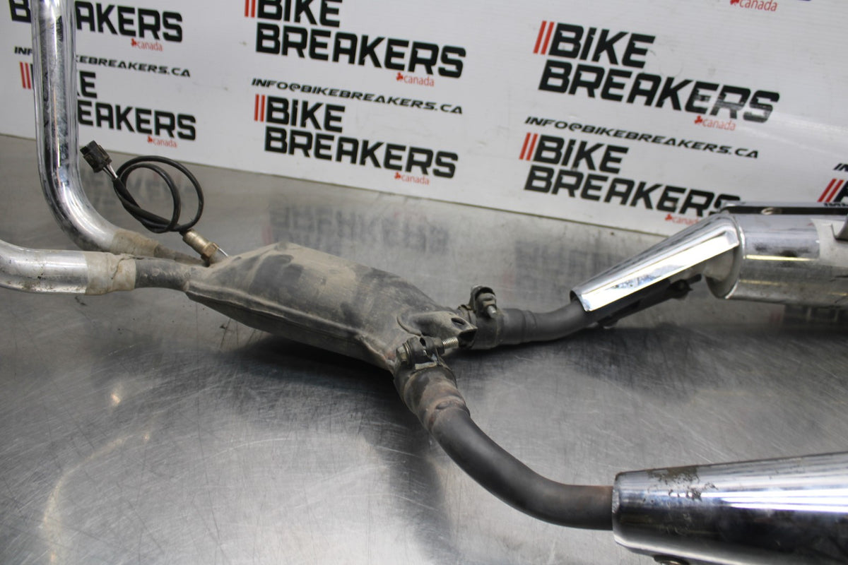 15 SUZUKI GW250F FULL EXHAUST SYSTEM HEADERS PIPE MUFFLER BB789