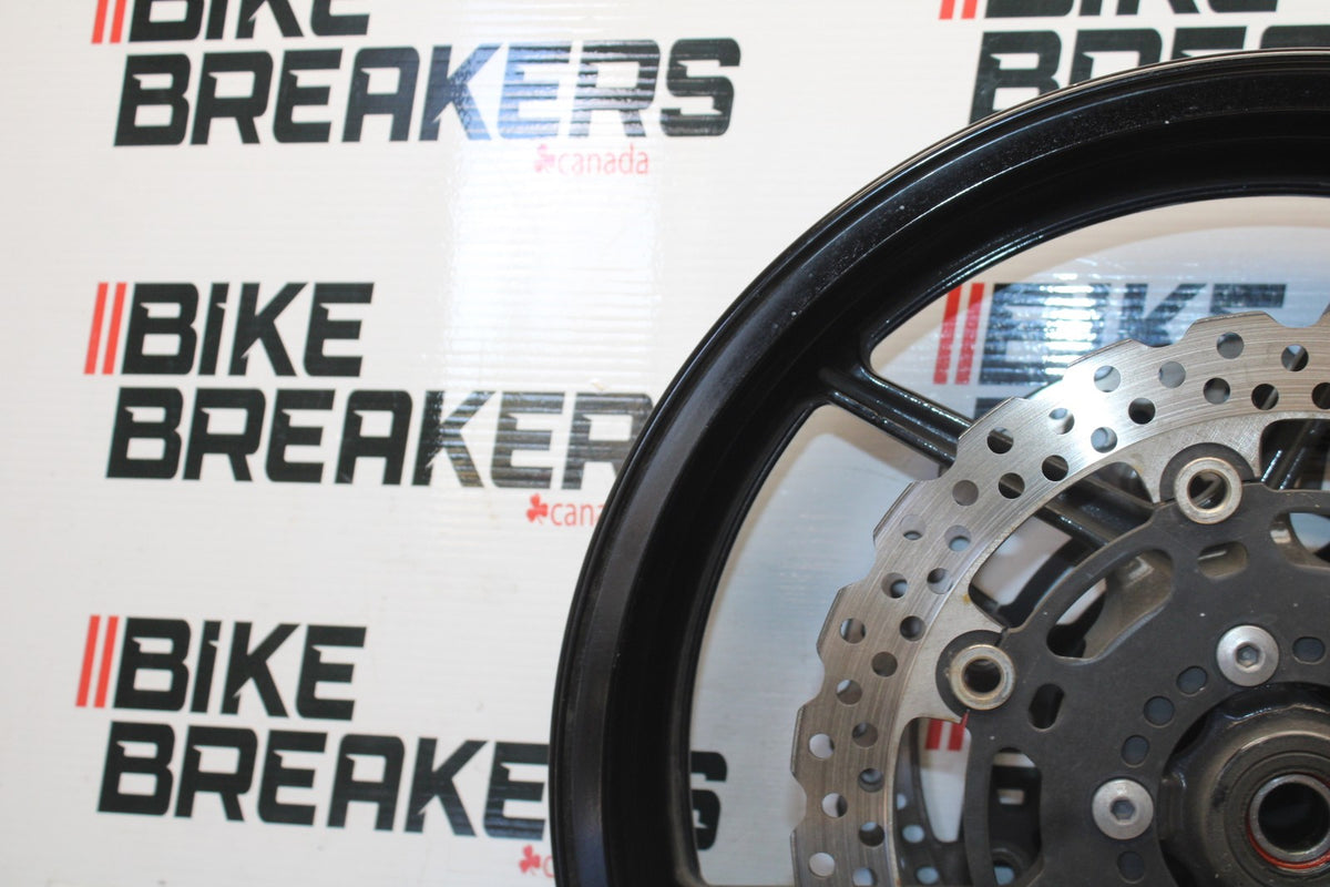 12 KAWASAKI NINJA 650 EX650E FRONT WHEEL FRONT RIM & ROTORS