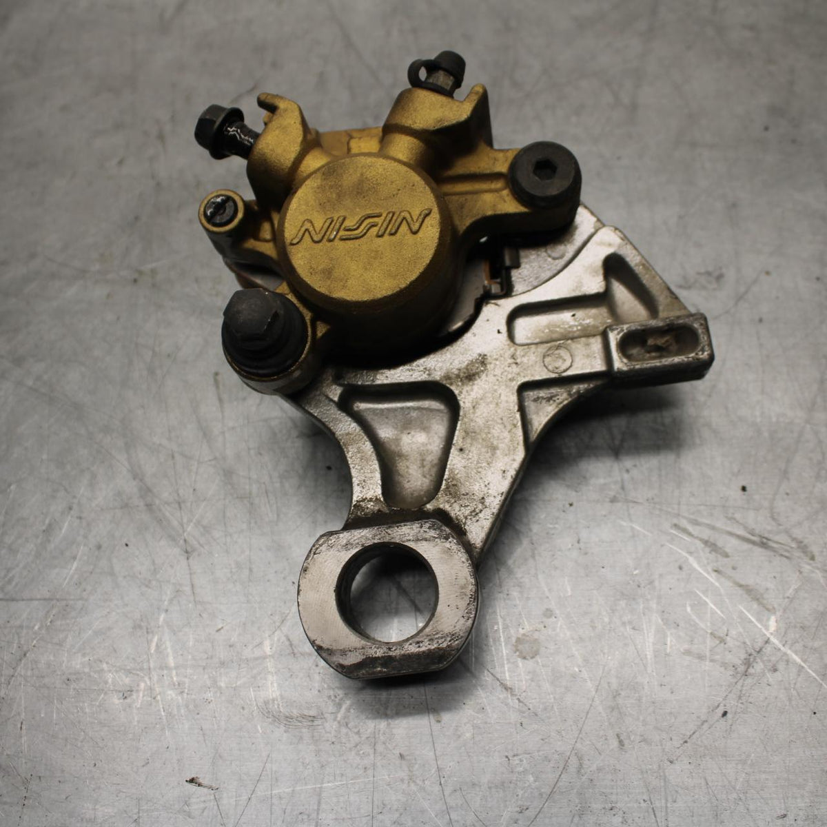 02-03 HONDA CBR900RR 954 REAR BACK BRAKE CALIPER W MOUNT BRACKET BB497