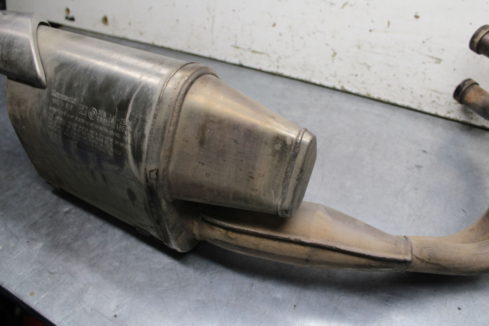 14-15 KAWASAKI NINJA 650 EX650F FULL EXHAUST SYSTEM HEADERS PIPE MUFFLER BB741 